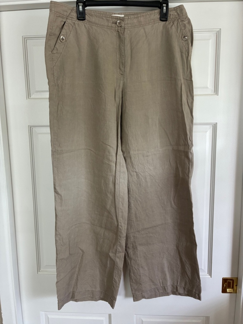 Chico's Light Tan 100% Linen Pants